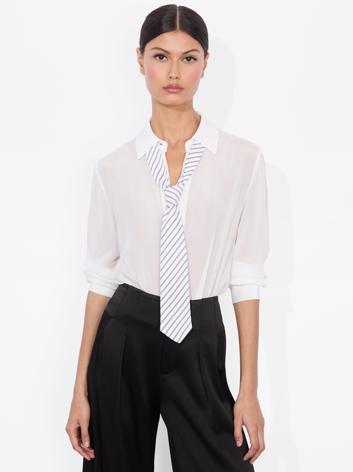 WILLA TIE - OFF WHITE/BLACK - Alice And Olivia