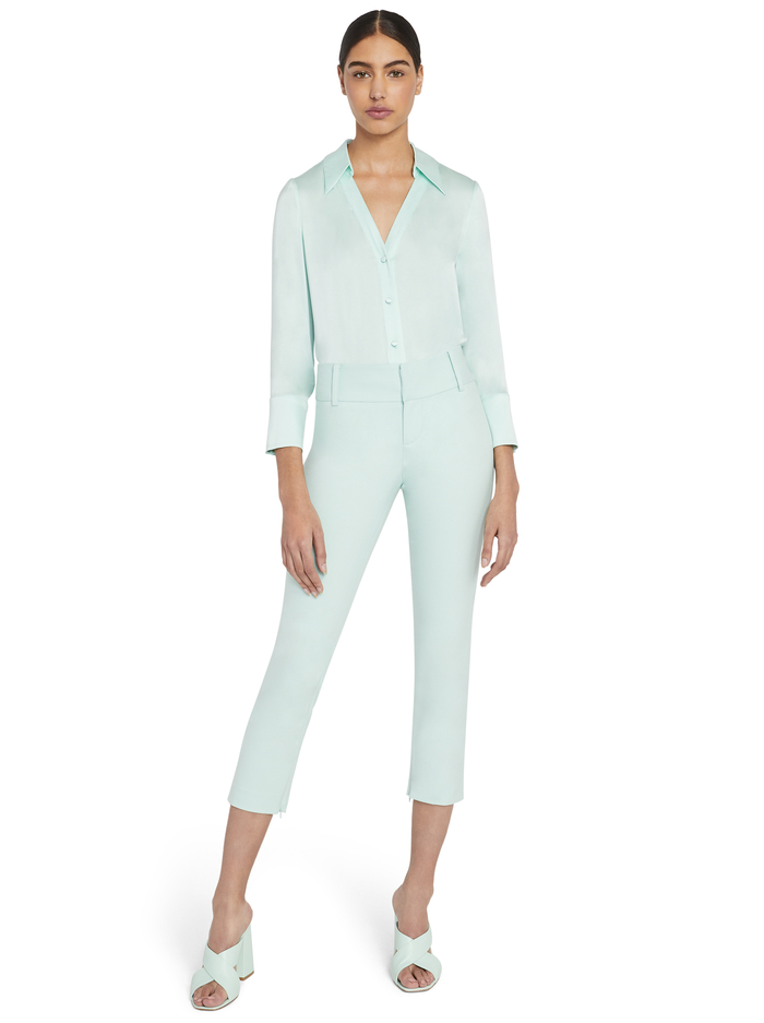 HOPE BUTTON DOWN BLOUSE - MINT image 4 - Alice And Olivia