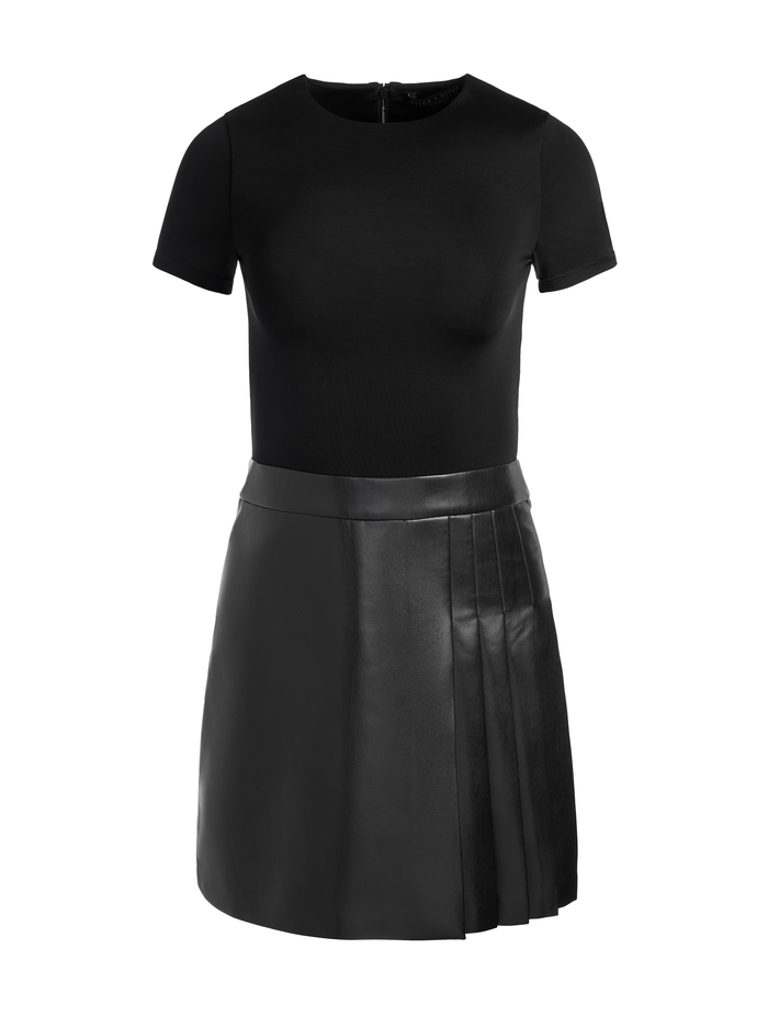 CHARA VEGAN MINI DRESS - BLACK image 5 - Alice And Olivia
