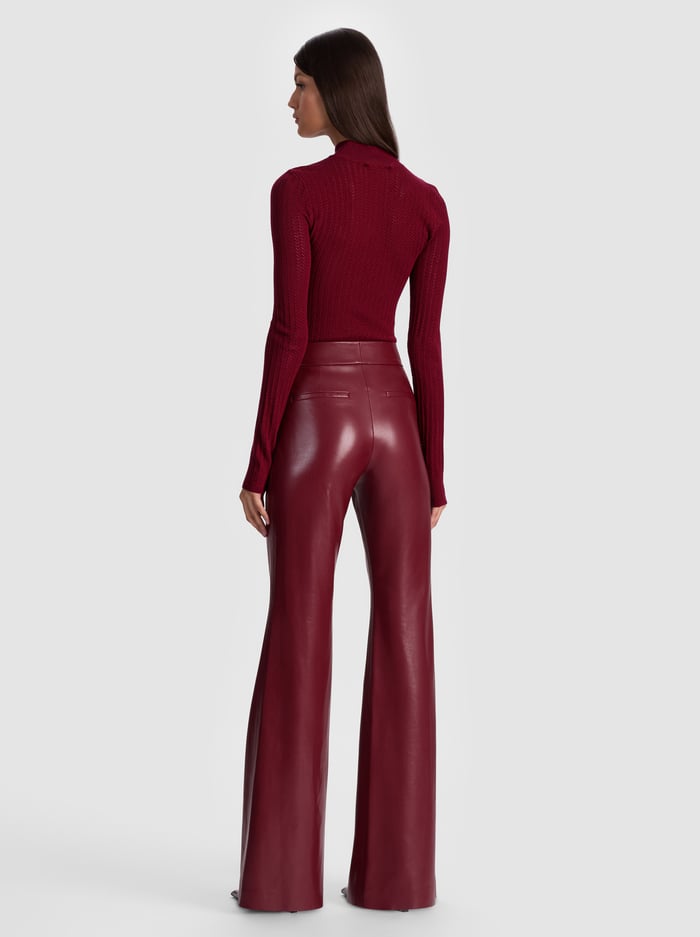 ANDREW VEGAN PANT - OXBLOOD image 2 - Alice And Olivia