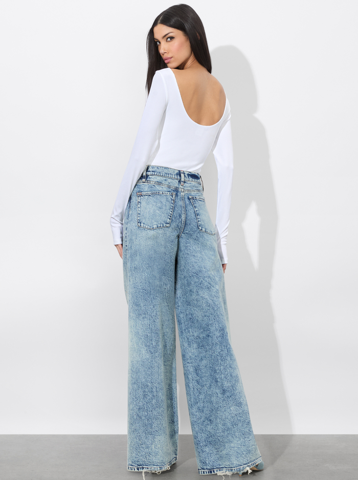 RHYS RIBBED BALLET BODYSUIT - OFF WHITE image 3 - Alice And Olivia