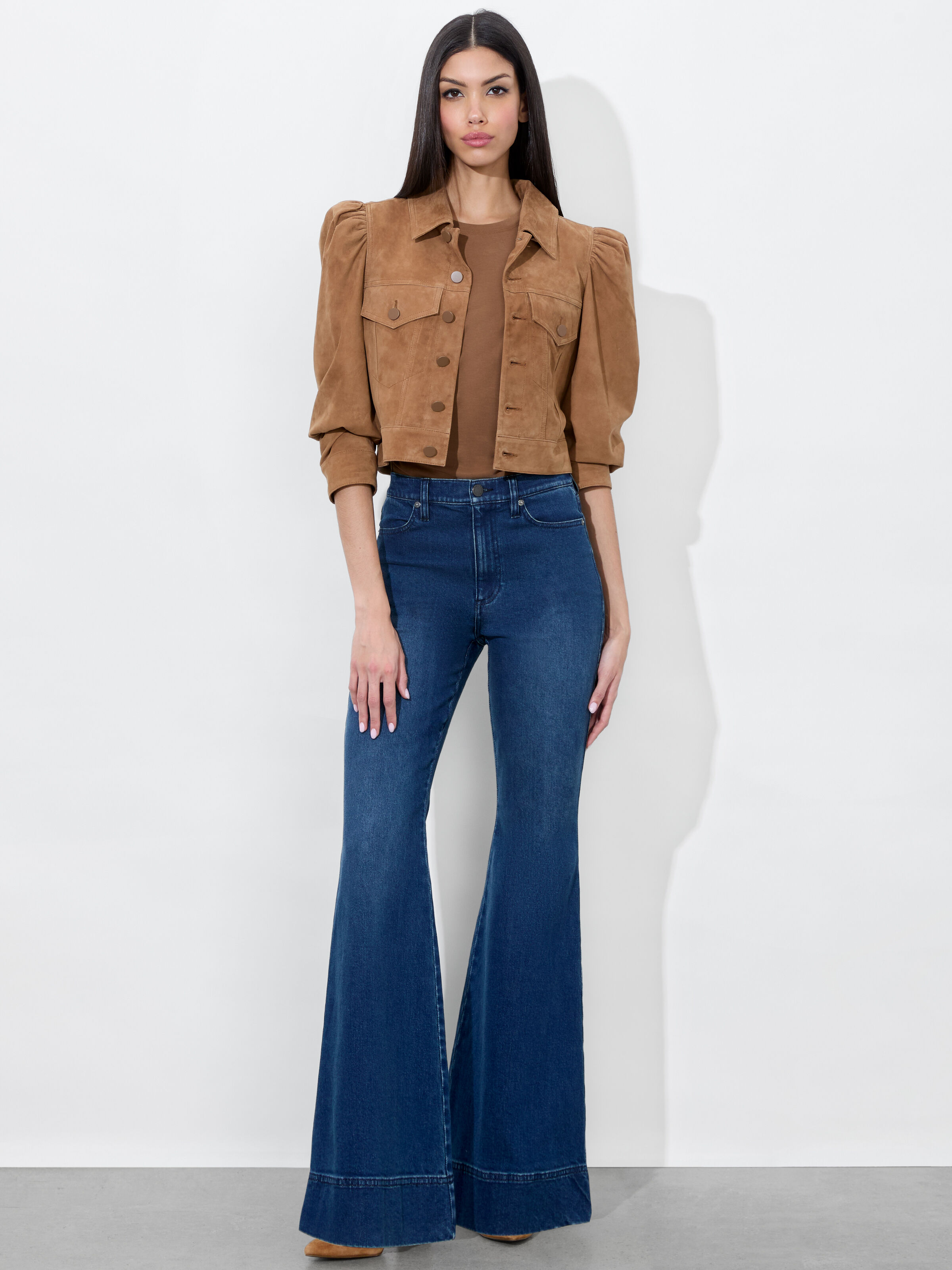 Calvin Trouser In Camel | Alice + Olivia