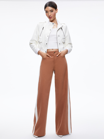 CAMEL-TRISH SIDE STRIPE JEAN