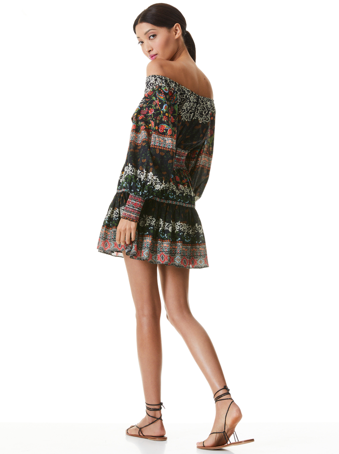 CLEMENTINA TIERED MINI DRESS - PARADISE MULTI image 1 - Alice And Olivia