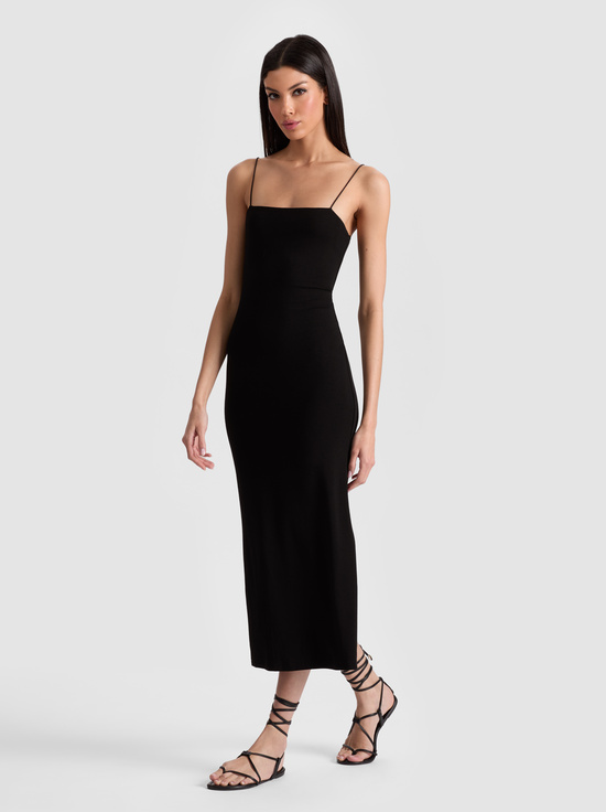 BLACK-FIFI MIDI DRESS