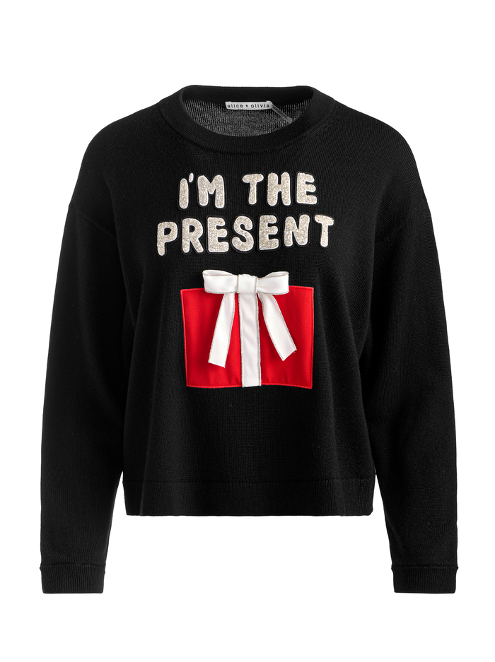 PERRY PRESENT PULLOVER - BLACK MULTI image 5 - ALICE + OLIVIA