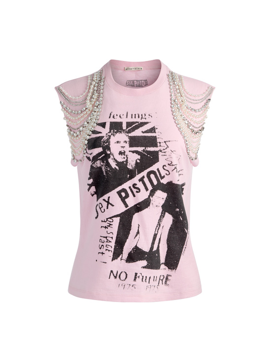 SEX PISTOLS-MICAH EMBELLISHED MUSCLE TANK