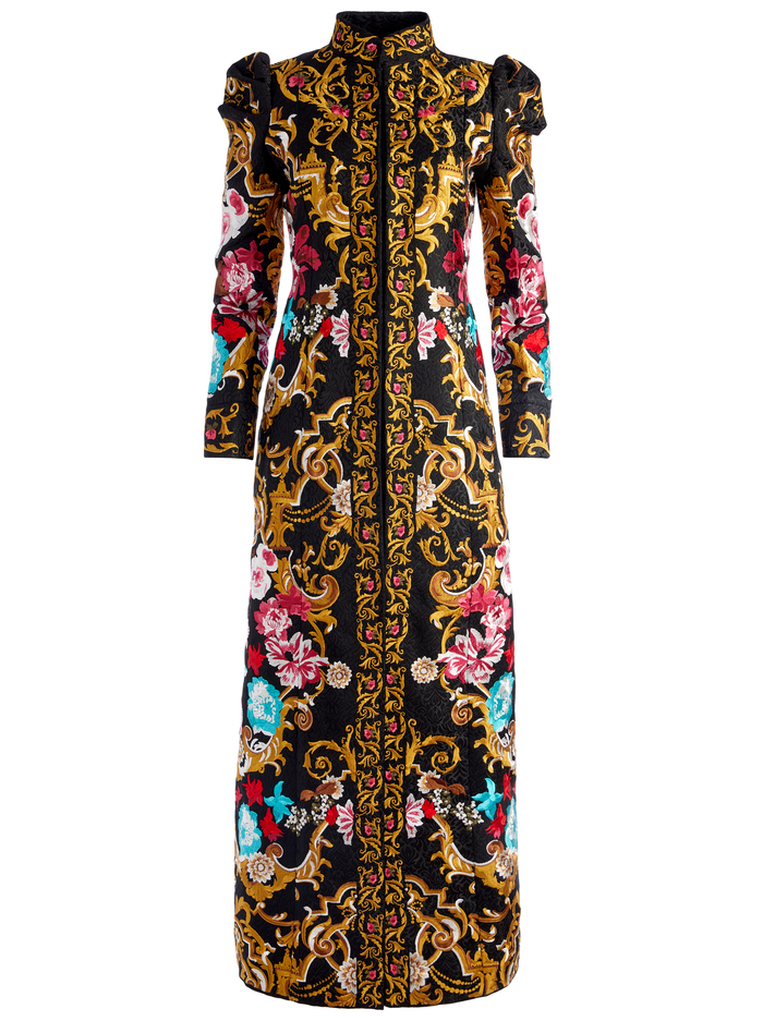 THOMAS EMBROIDERED COAT - BLACK/MULTI image 5 - ALICE + OLIVIA