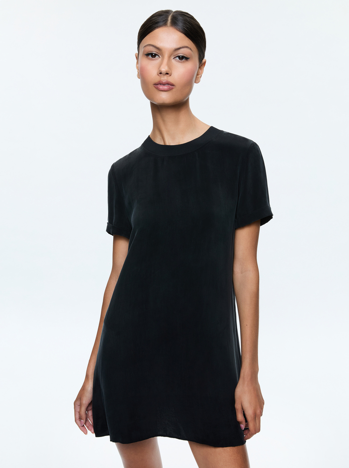 BRADEN TEE SHIRT DRESS - BLACK image 3 - Alice And Olivia