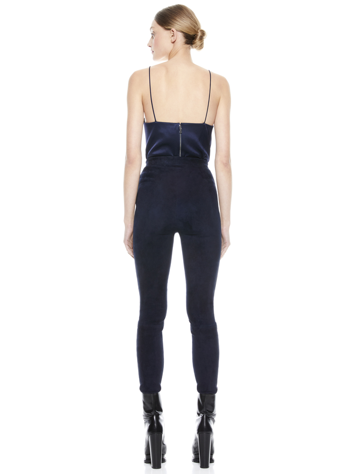 MADDOX SUEDE LEGGING - NAVY image 1 - Alice And Olivia
