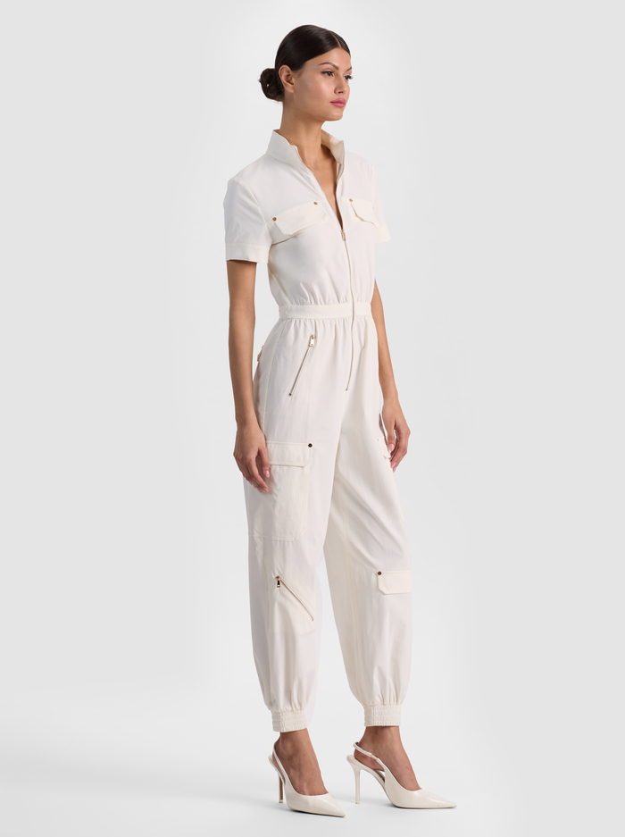 MILO CARGO JUMPSUIT - OFF WHITE image 4 - ALICE + OLIVIA