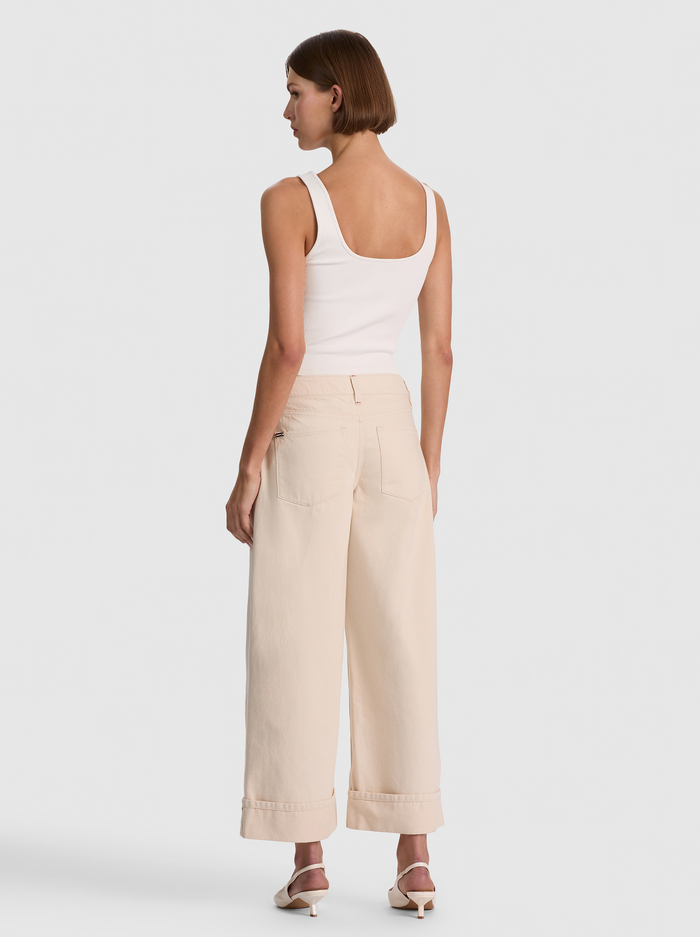 CLAYTON CUFFED JEAN - NATURAL image 2 - ALICE + OLIVIA