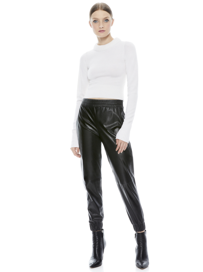 EON CROPPED SWEATER - WHITE image 5 - Alice And Olivia