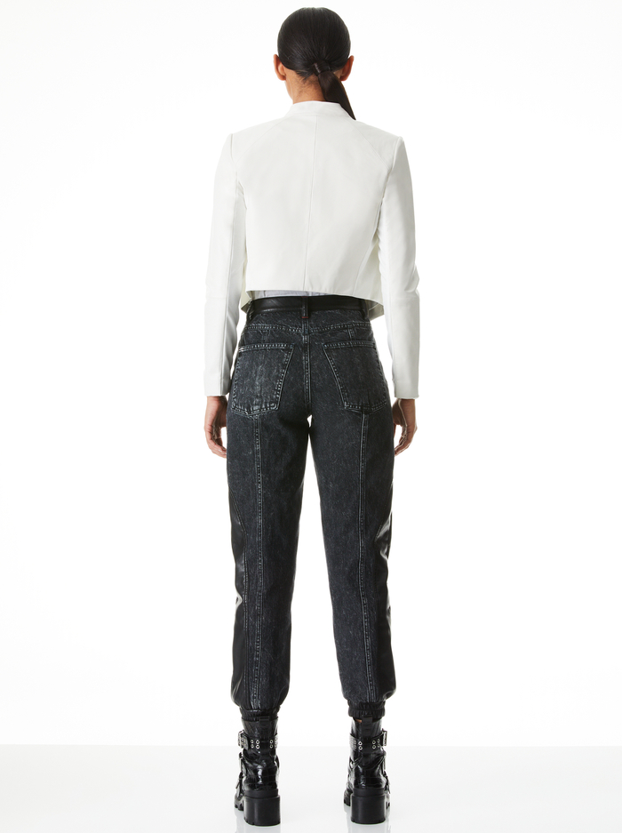 HARVEY LEATHER JACKET - WHITE image 1 - Alice And Olivia