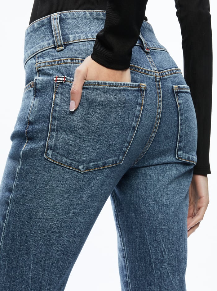 STACEY GODET BELL FLARE JEAN - TRUE BLUES DARK image 3 - Alice And Olivia