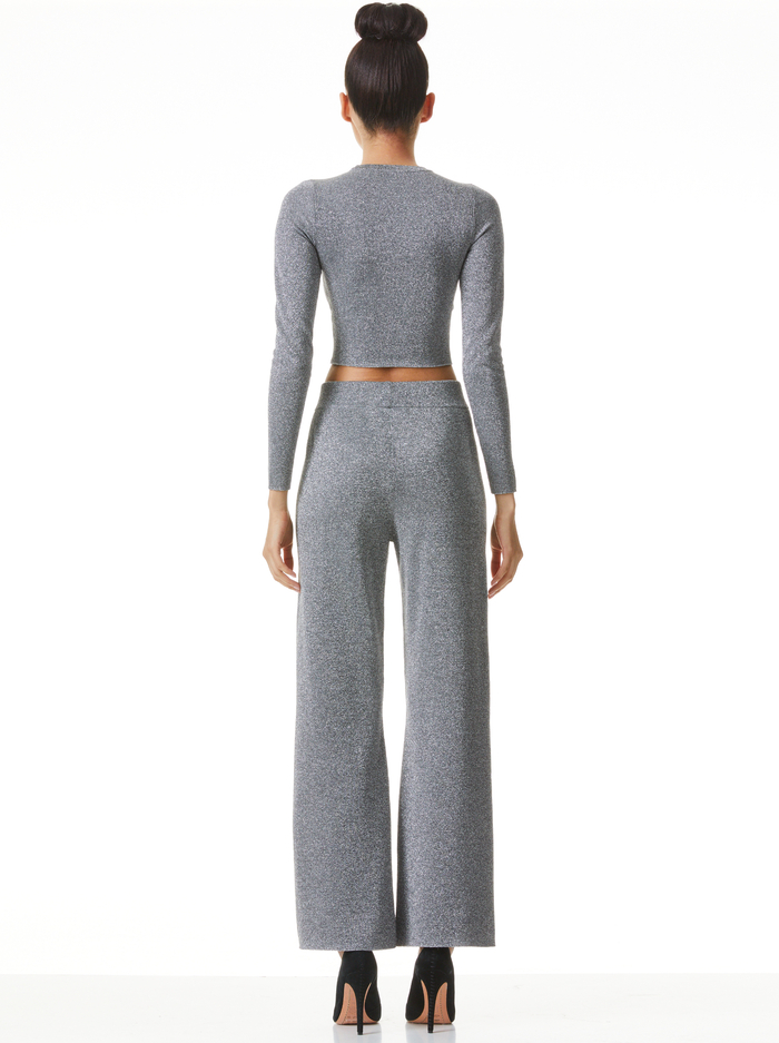 CHARLIZE METALLIC WIDE LEG PANT - SILVER METALLIC image 1 - ALICE + OLIVIA