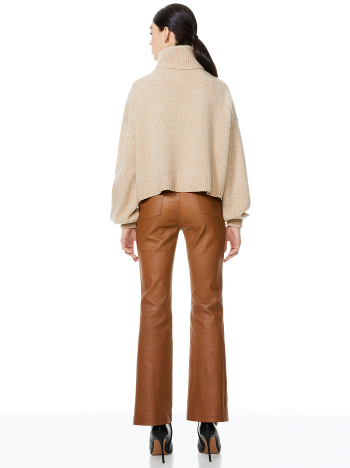 FRANKLYN TURTLENECK PULLOVER - OATMEAL/CAMEL image 1 - Alice And Olivia