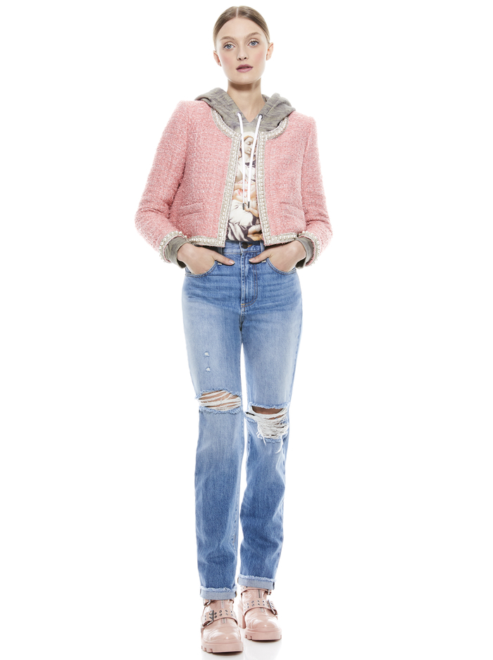 GWENYTH EMBELLISHED BOXY JACKET - ROSE image 2 - ALICE + OLIVIA