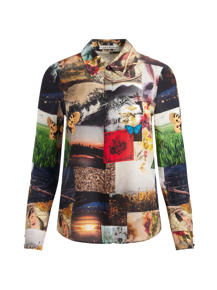 WILLA SILK BLOUSE - ECO FUSION image 5 - Alice And Olivia