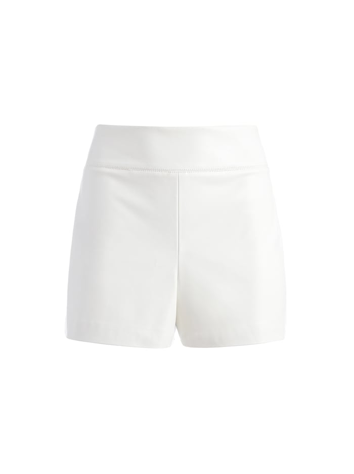DONALD VEGAN LEATHER SHORT - OFF WHITE image 5 - Alice And Olivia