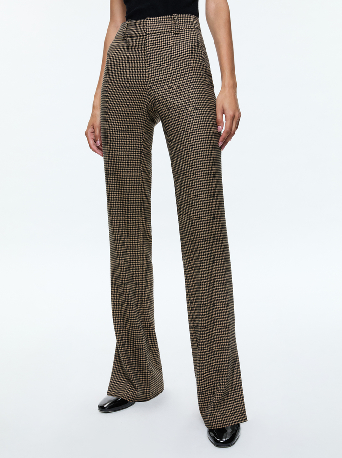 NEW OLIVIA TROUSER - CAMEL/BLACK - Alice And Olivia