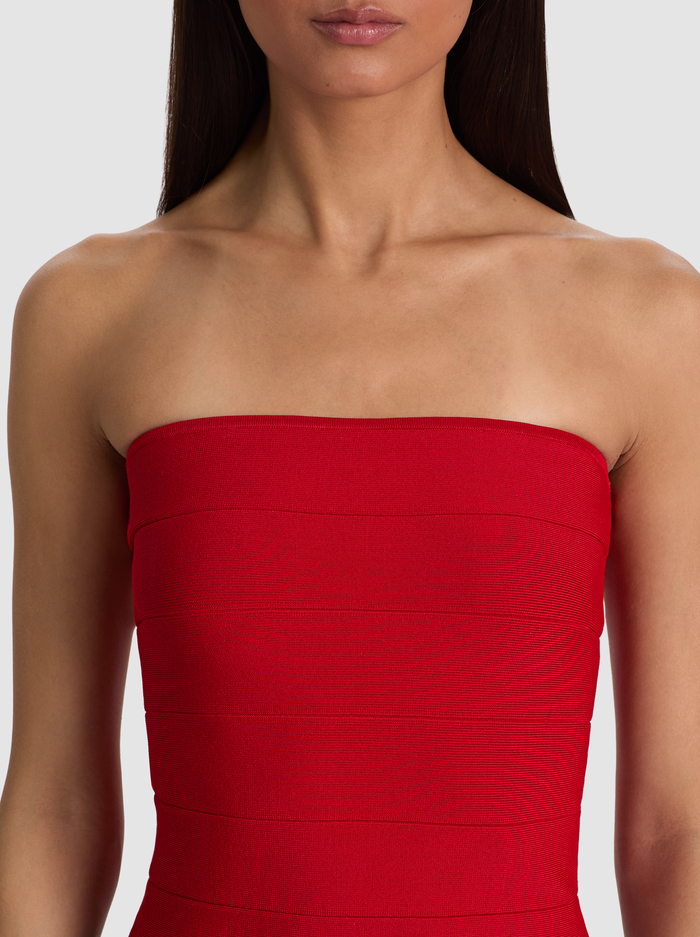 ALISON BANDAGE TUBE TOP - CHILI PEPPER image 3 - ALICE + OLIVIA