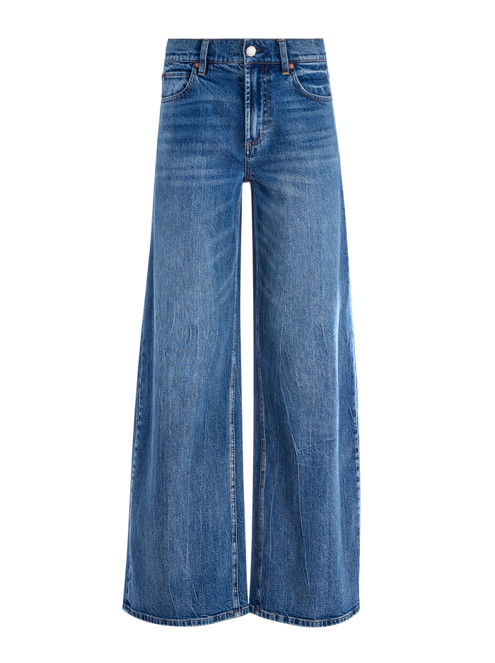 TRISH MID RISE BAGGY JEAN - BROOKLYN BLUE image 5 - Alice And Olivia