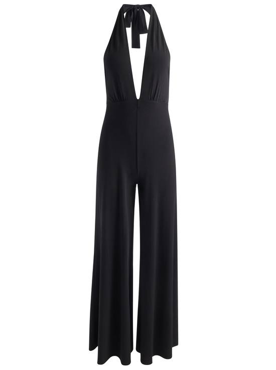 BLACK-EVELINA HALTER JUMPSUIT
