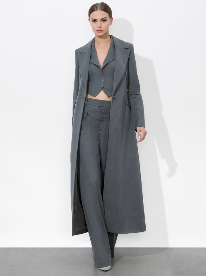 DONNA VEST - SHADOW GREY MELANGE image 6 - Alice And Olivia
