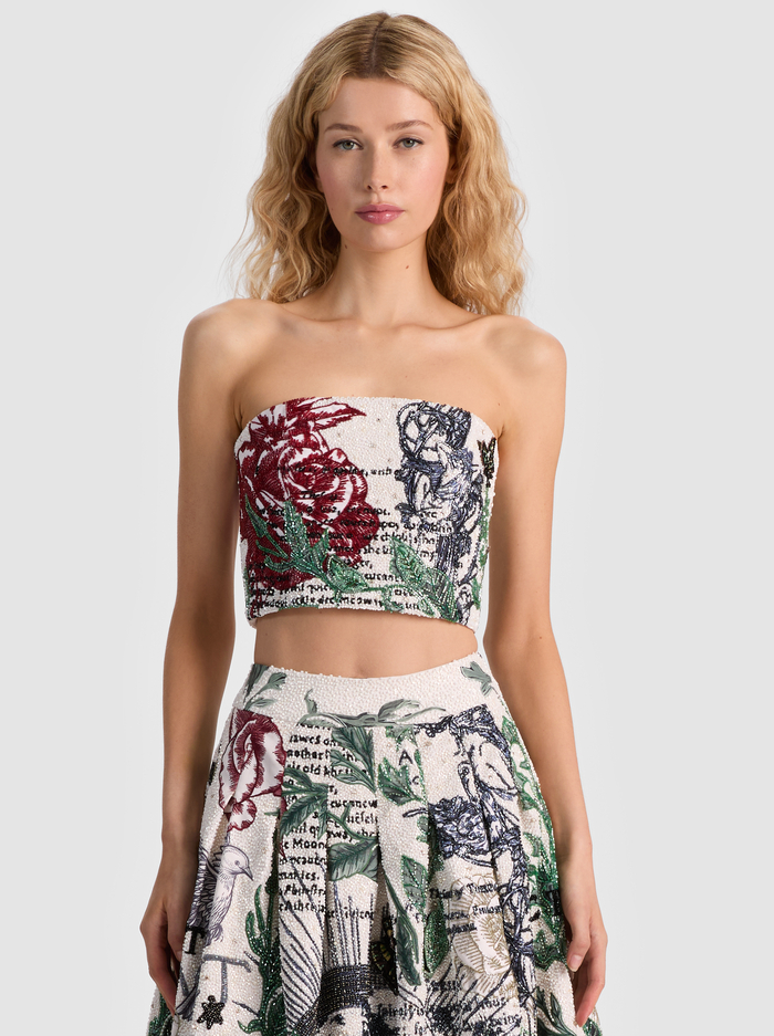 CERESI EMBELLISHED BANDEAU TOP - DREAMSCAPE - Alice And Olivia