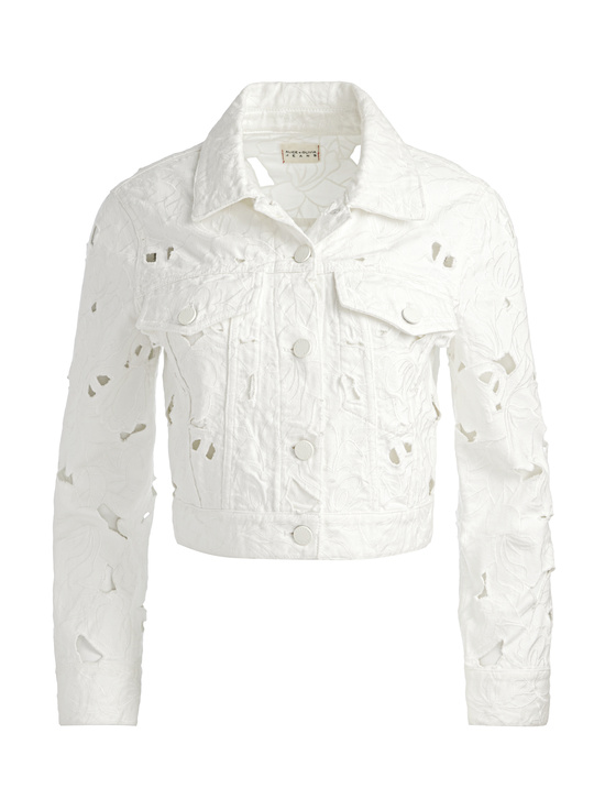 OFF WHITE-CHLOE EYELET DENIM JACKET