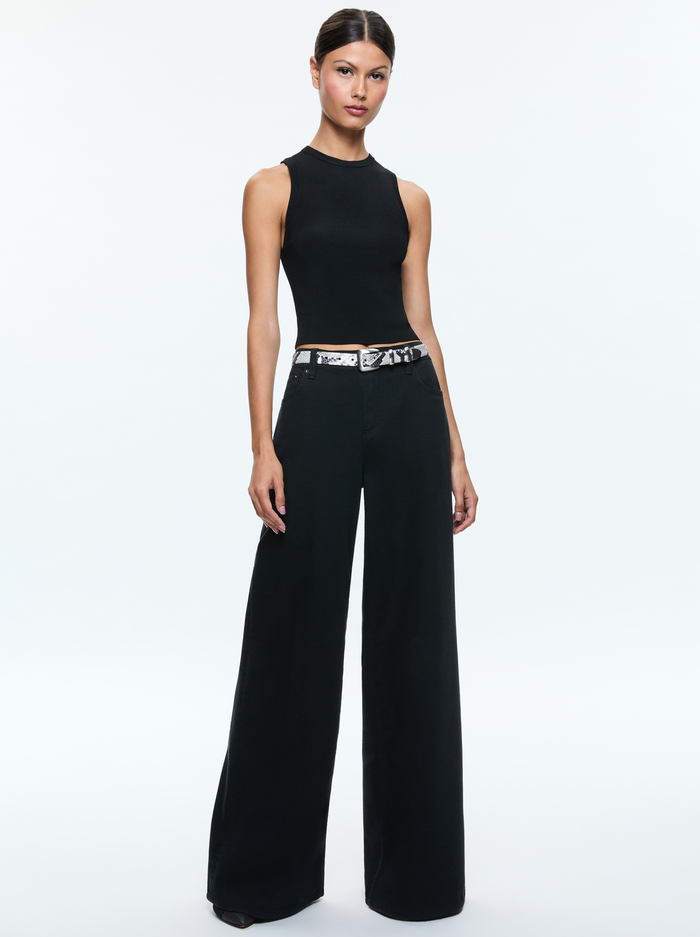 HAYDEN BUCKLE BELT - BLACK/WHITE image 2 - Alice And Olivia