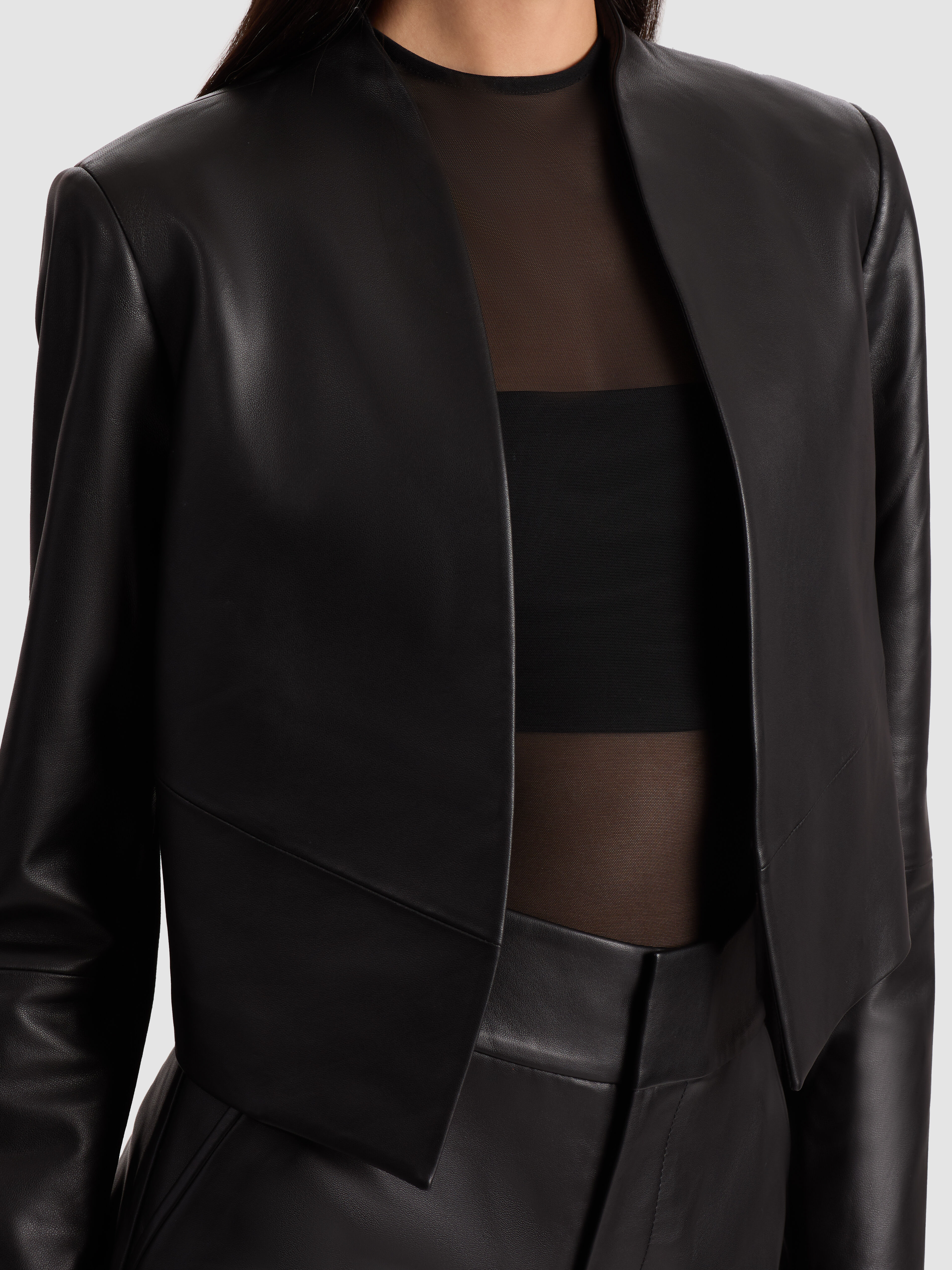 美品 Alice＋Olivia レザージャケット Ｓ Bomber Jackets - Denim & Leather Jackets, Robes & Capes