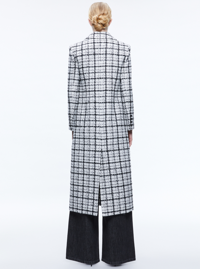 BRET LONG BLAZER - OFF WHITE/BLACK image 1 - Alice And Olivia