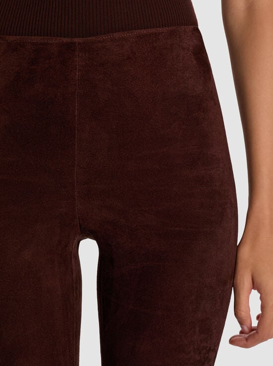 DARK CHOCOLATE-LENNOX SUEDE LEGGING