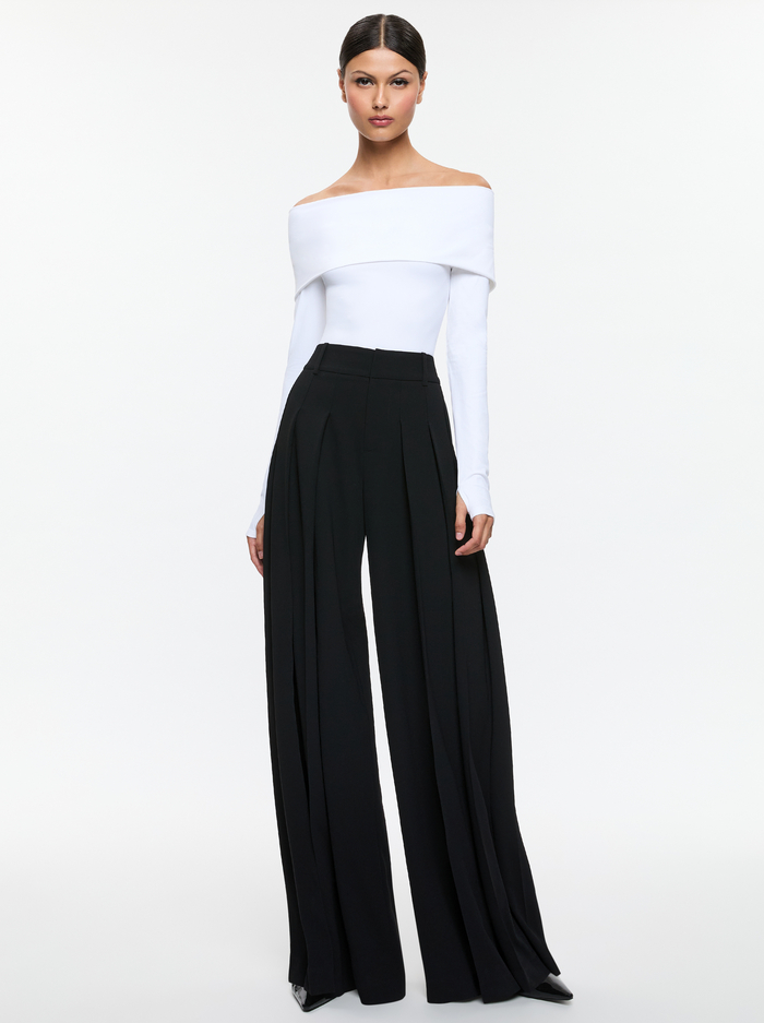 SIMON TROUSER - BLACK image 1 - Alice And Olivia