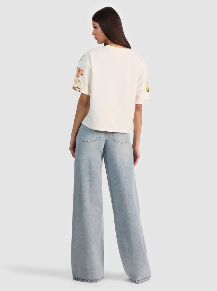 EVAN APPLIQUE OVERSIZED TEE - ECRU/MULTI image 2 - ALICE + OLIVIA