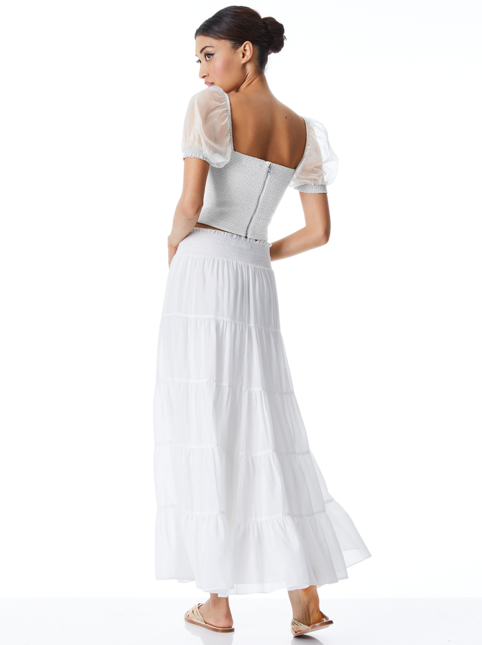 AISHA BUTTON FRONT MAXI SKIRT - OFF WHITE image 1 - Alice And Olivia