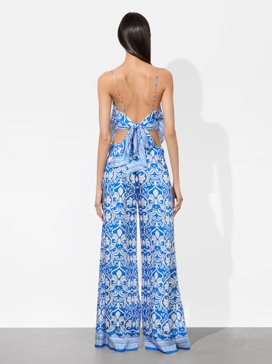 SOIREE TRUE BLUE-KEEGAN PULL ON WIDE LEG PANT