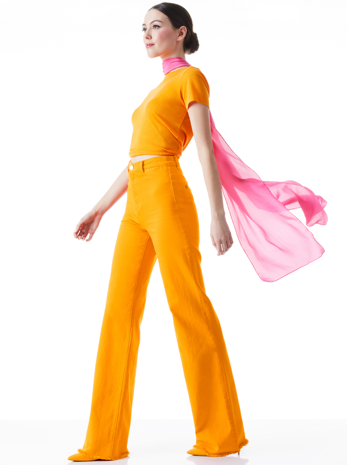 CINDY CROPPED TEE - TANGERINE image 4 - Alice And Olivia
