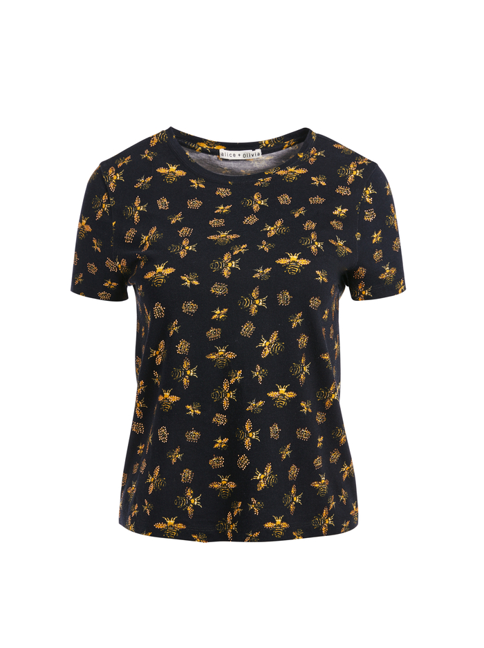RYLYN CREW NECK TEE - QUEEN BEE image 5 - Alice And Olivia
