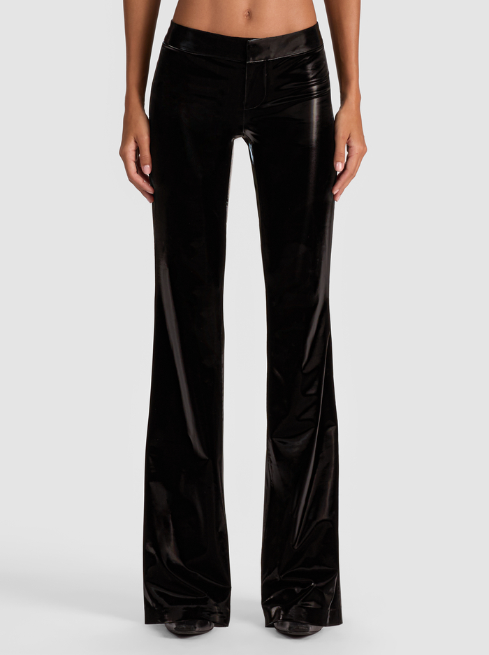 BELLA VEGAN BOOTCUT PANT - BLACK - Alice And Olivia