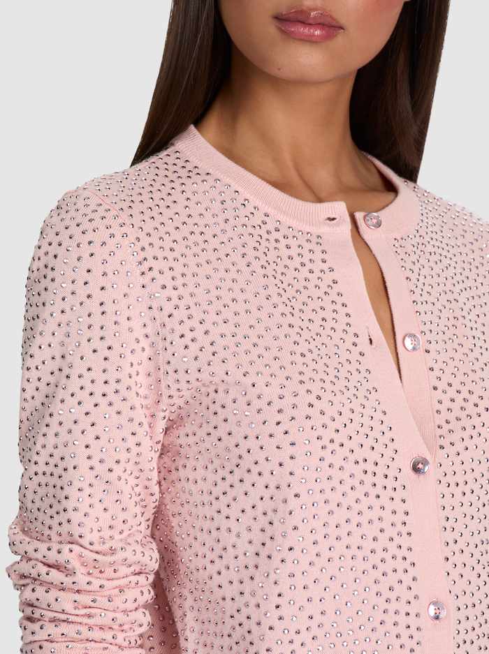 CARSON EMBELLISHED CARDIGAN - ENGLISH ROSE image 3 - ALICE + OLIVIA