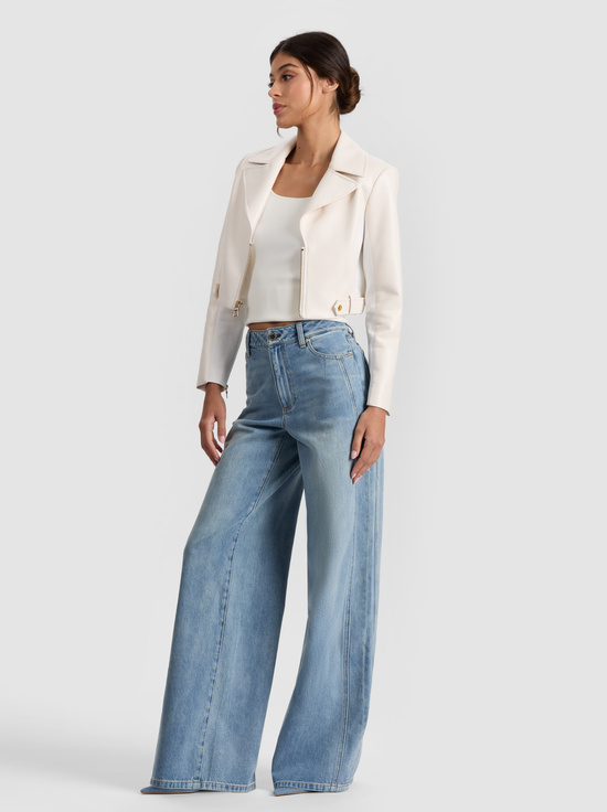 OFF WHITE-YARDLEY VEGAN LEATHER JACKET