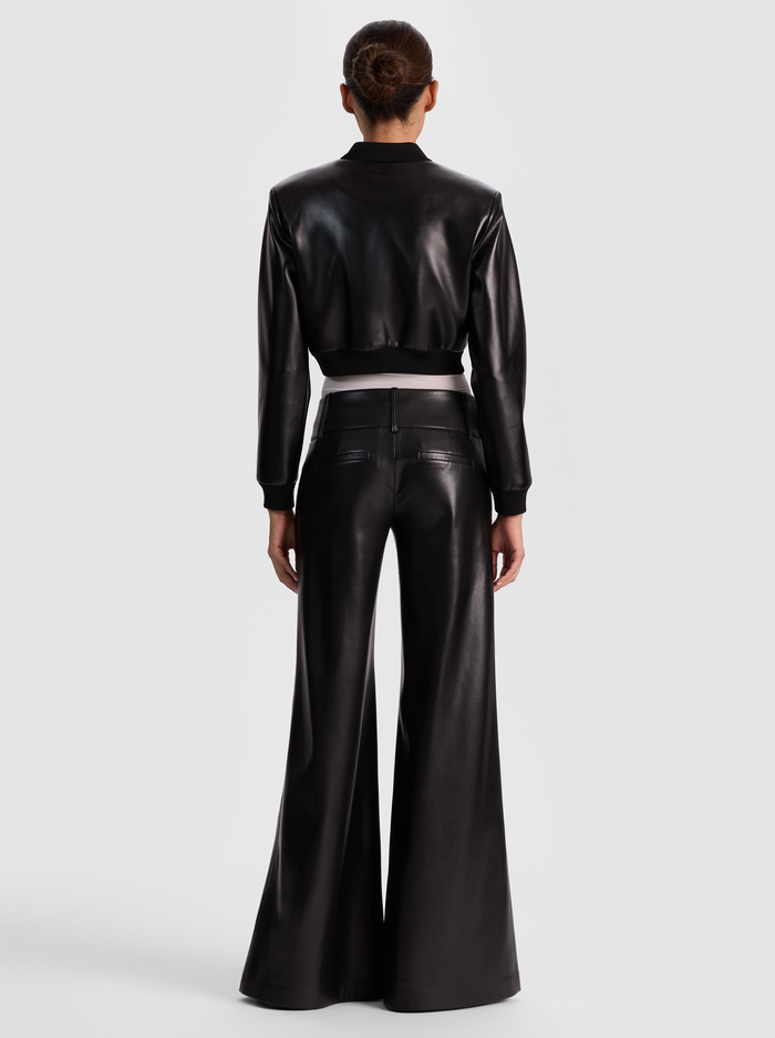 OLIVIA VEGAN WIDE LEG PANT - BLACK image 2 - Alice And Olivia