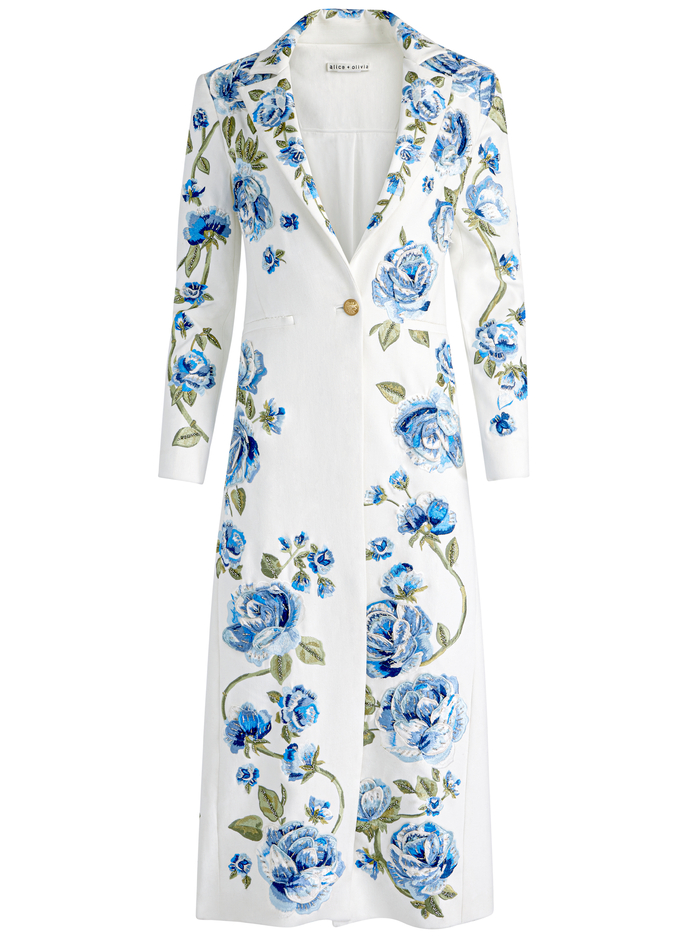 MACEY LONG BLAZER - OFF WHITE MULTI image 1 - Alice And Olivia