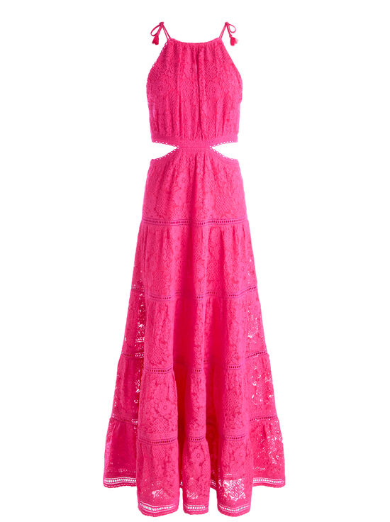 RASPBERRY-MYRTICE MAXI DRESS