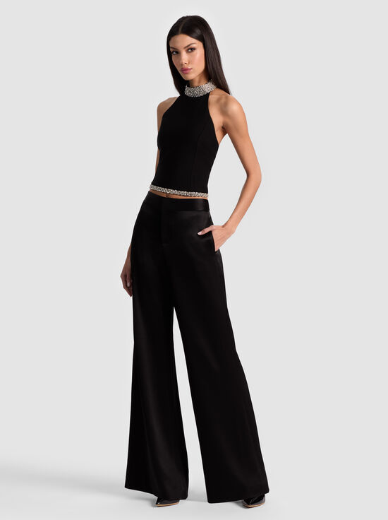 BLACK-GATZ EMBELLISHED TOP