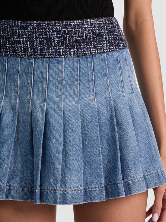 CELINE VINTAGE-MERA DENIM MINI SKIRT