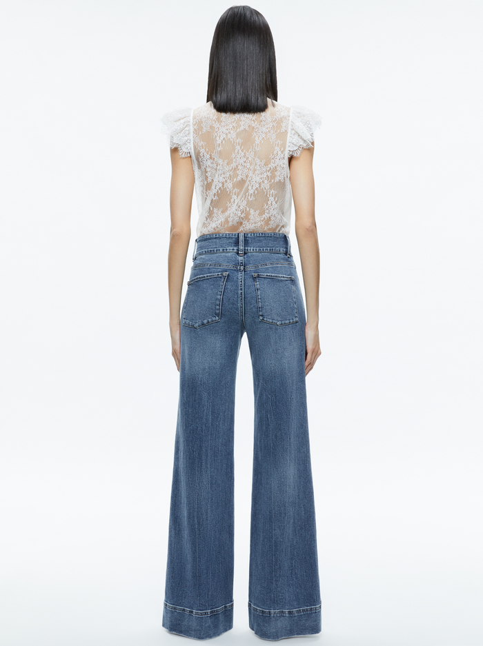 TALULAH RUFFLED LACE BLOUSE - OFF WHITE image 2 - Alice And Olivia